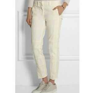 J. Crew Moto Seam Pants w/Ankle Zipper - off white